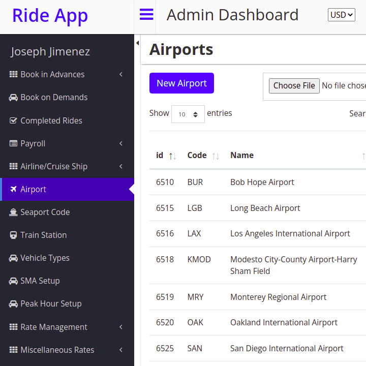 Ride App - Backend
